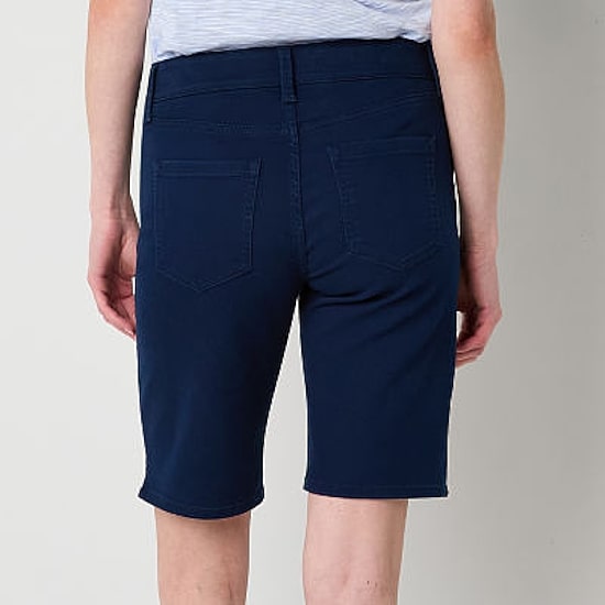 Liz Claiborne Sara Womens 11" Mid Rise Tall Bermuda Short