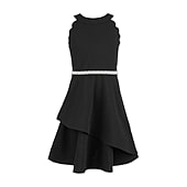 black dresses for 12 year olds Sexy Short Prom Dress Lace Prom Dress Prom Party Gown Short Beaded Prom Dress Tulle Applique Evening Dress Homecoming Flared Skirt for Swirling Girls Girls' Black Dresses and Jumpsuits