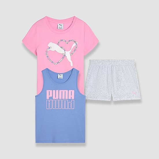 PUMA Big Kid Girls Jersey 3-pc. Short Set