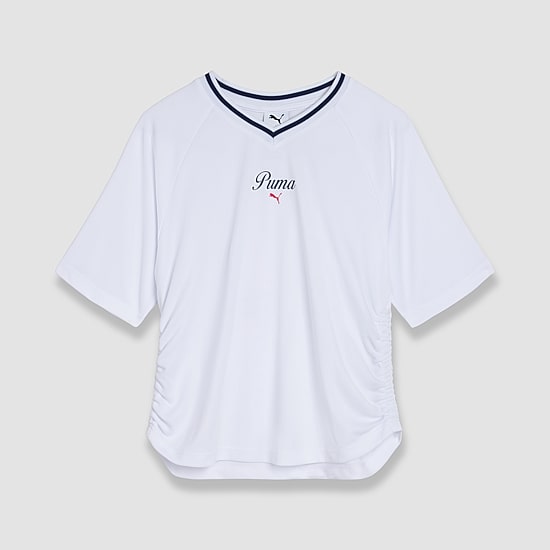PUMA Big Kid Girls V Neck Short Sleeve Jersey