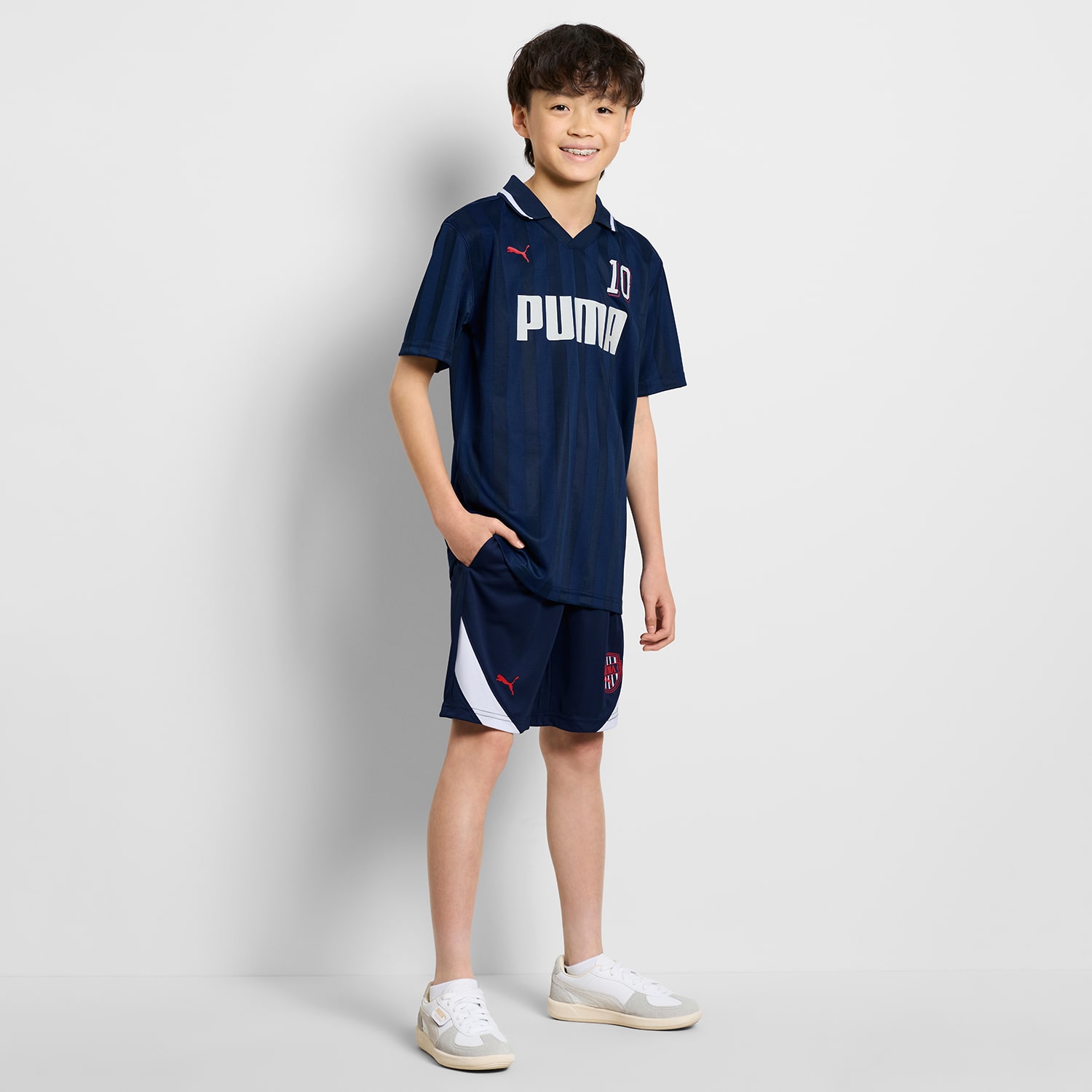 PUMA Big Kid Boys Short Sleeve Regular Fit Polo Shirt