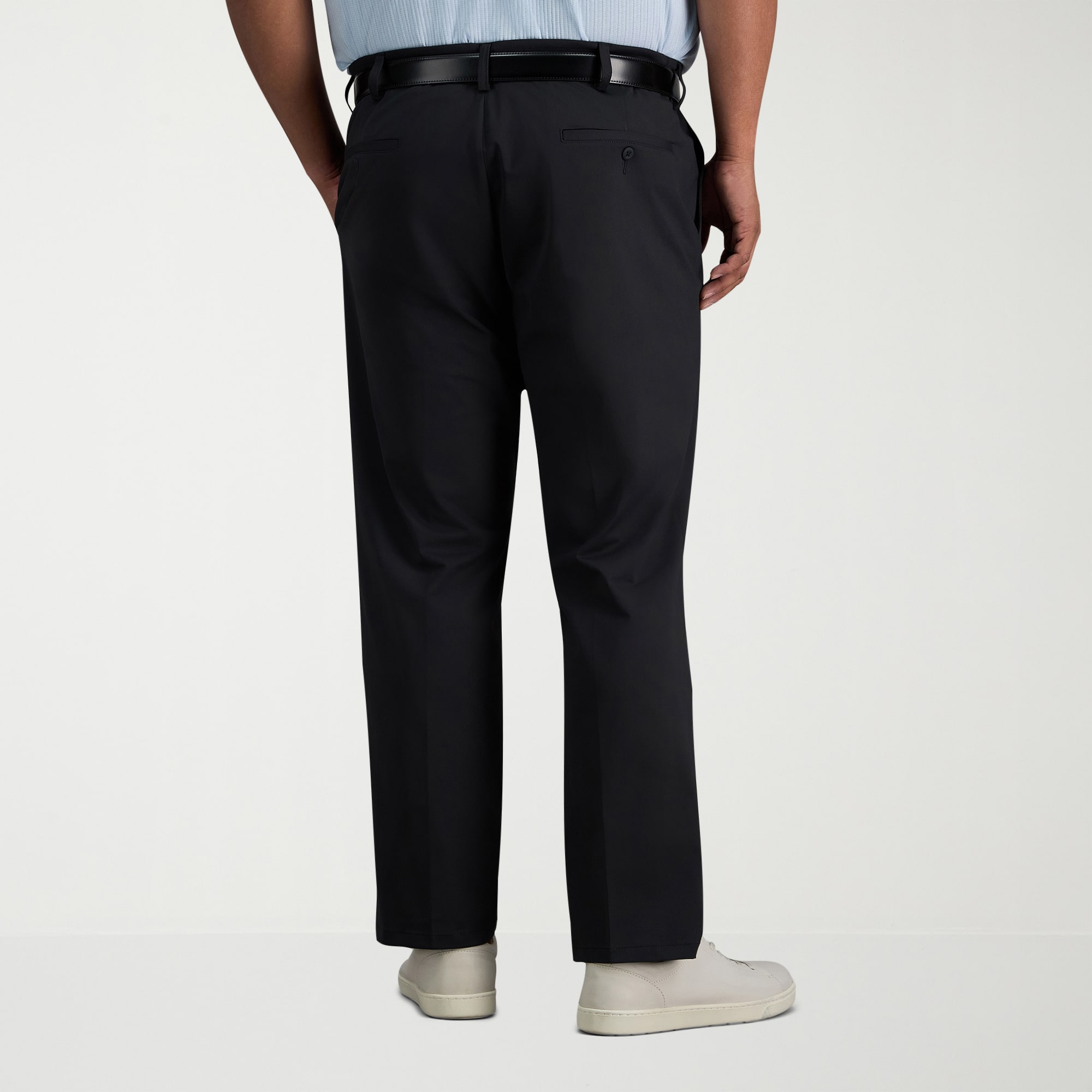 Haggar Sport Travel Performance Mens Straight Fit Big and Tall Flat Front Pant