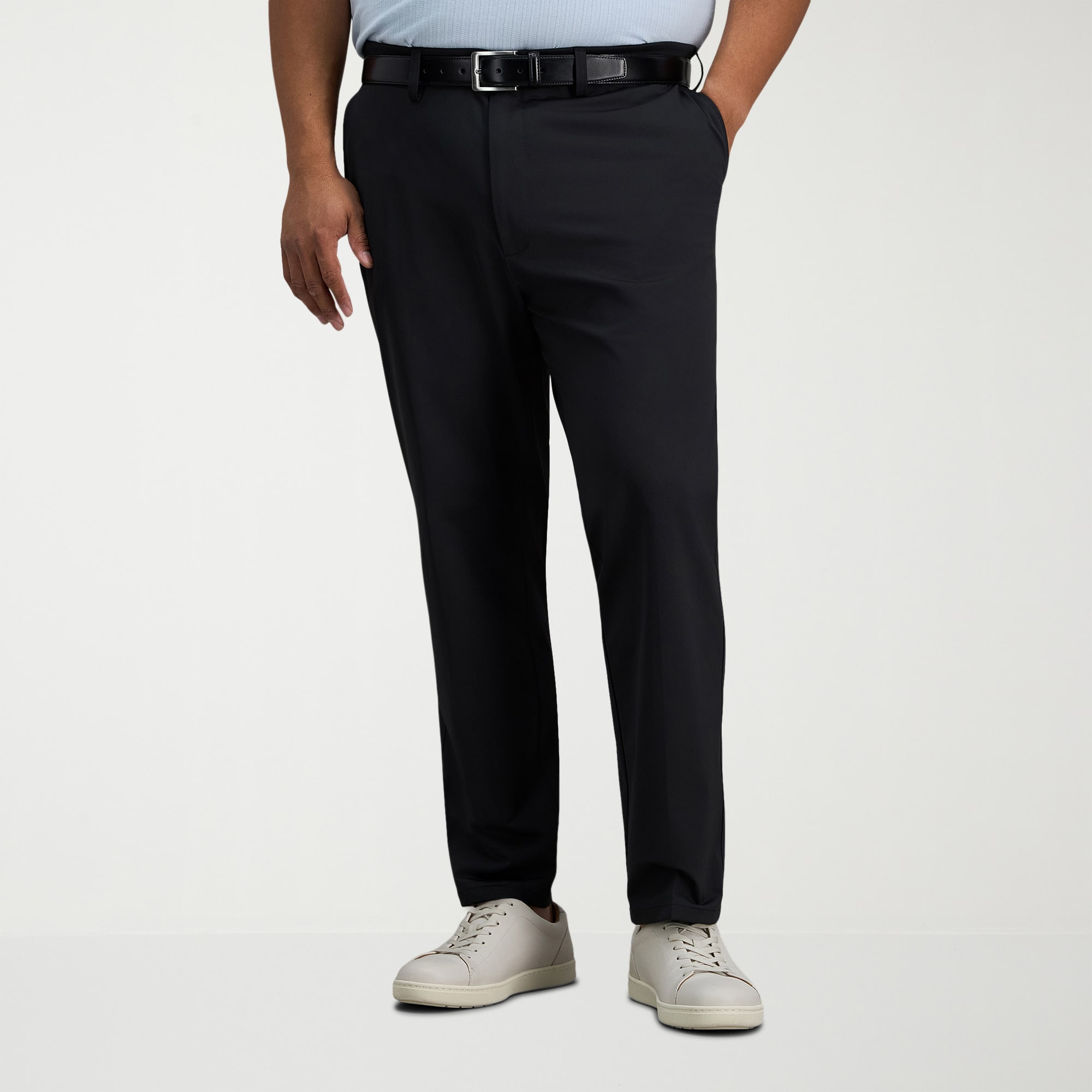 Haggar Sport Travel Performance Mens Straight Fit Big and Tall Flat Front Pant
