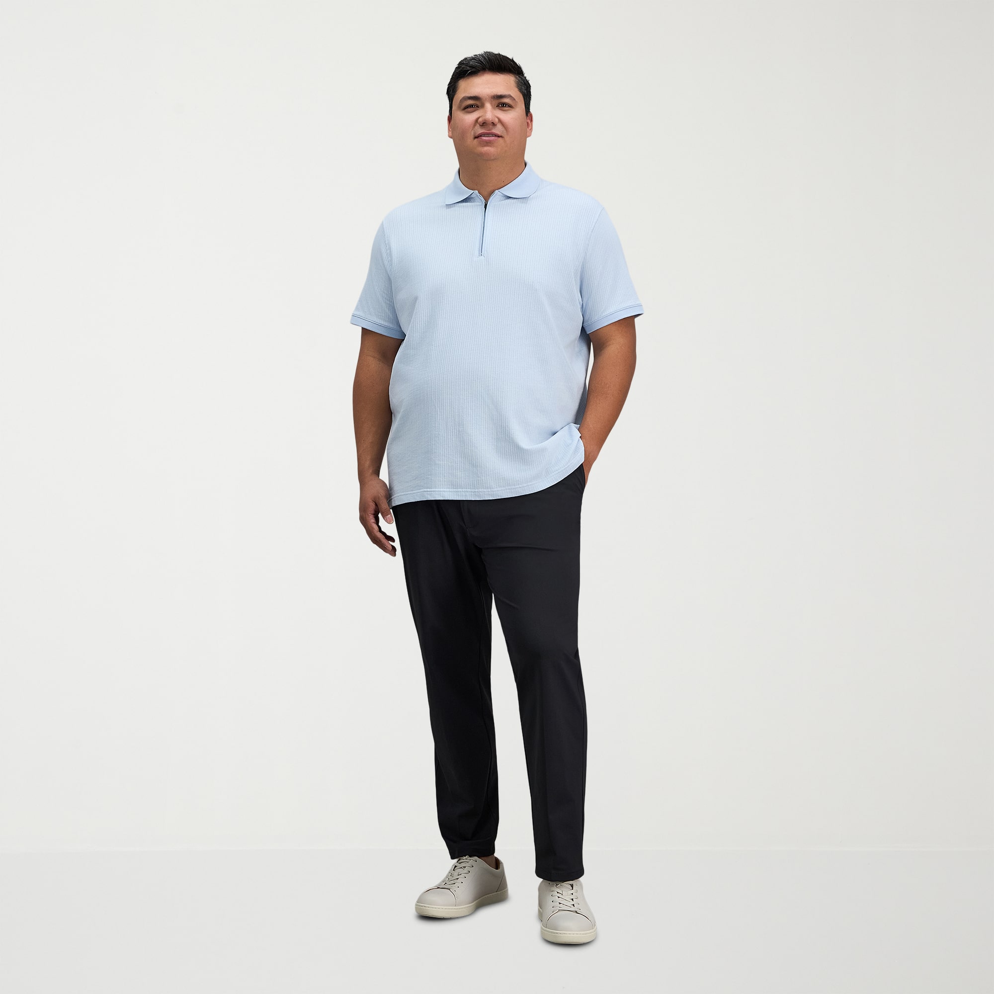 Haggar Sport Travel Performance Mens Straight Fit Big and Tall Flat Front Pant