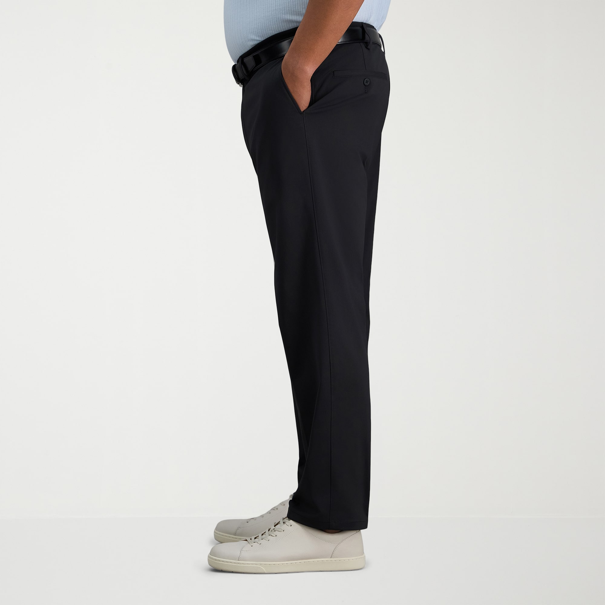 Haggar Sport Travel Performance Mens Straight Fit Big and Tall Flat Front Pant