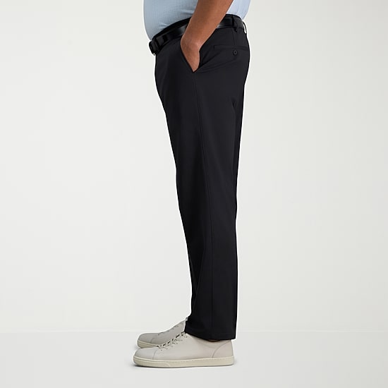 Haggar Sport Travel Performance Mens Straight Fit Big and Tall Flat Front Pant