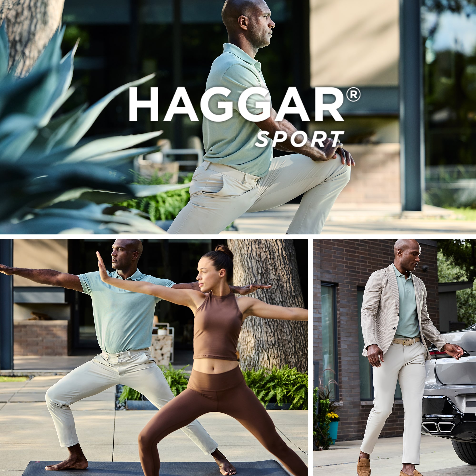 Haggar Sport Travel Performance Mens Straight Fit Big and Tall Flat Front Pant