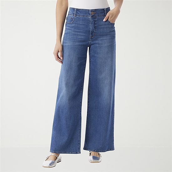 Gloria Vanderbilt Womens Wide Leg Jean