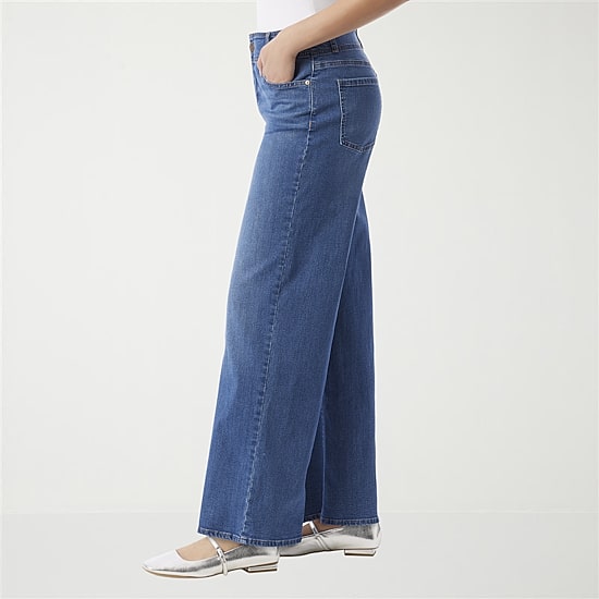 Gloria Vanderbilt Womens Wide Leg Jean