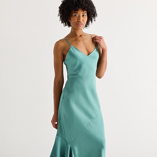 Emerald Sundae Womens Juniors Sleeveless Slip Dress