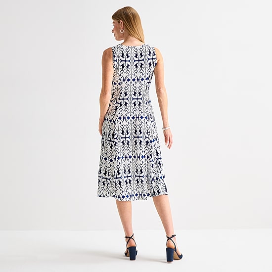 Danny & Nicole Womens Midi Damask Jacket Dress