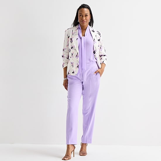 Black Label by Evan-Picone Womens Classic Fit Suit Jacket