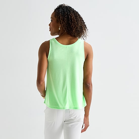 St. John's Bay Womens Tall Round Neck Sleeveless Tank Top