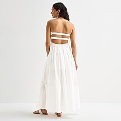 jcpenney white long dresses Giovanna Women's Elegant Bloom Eyelet Lace Fit & Flare Belted Dress, White, 20 W