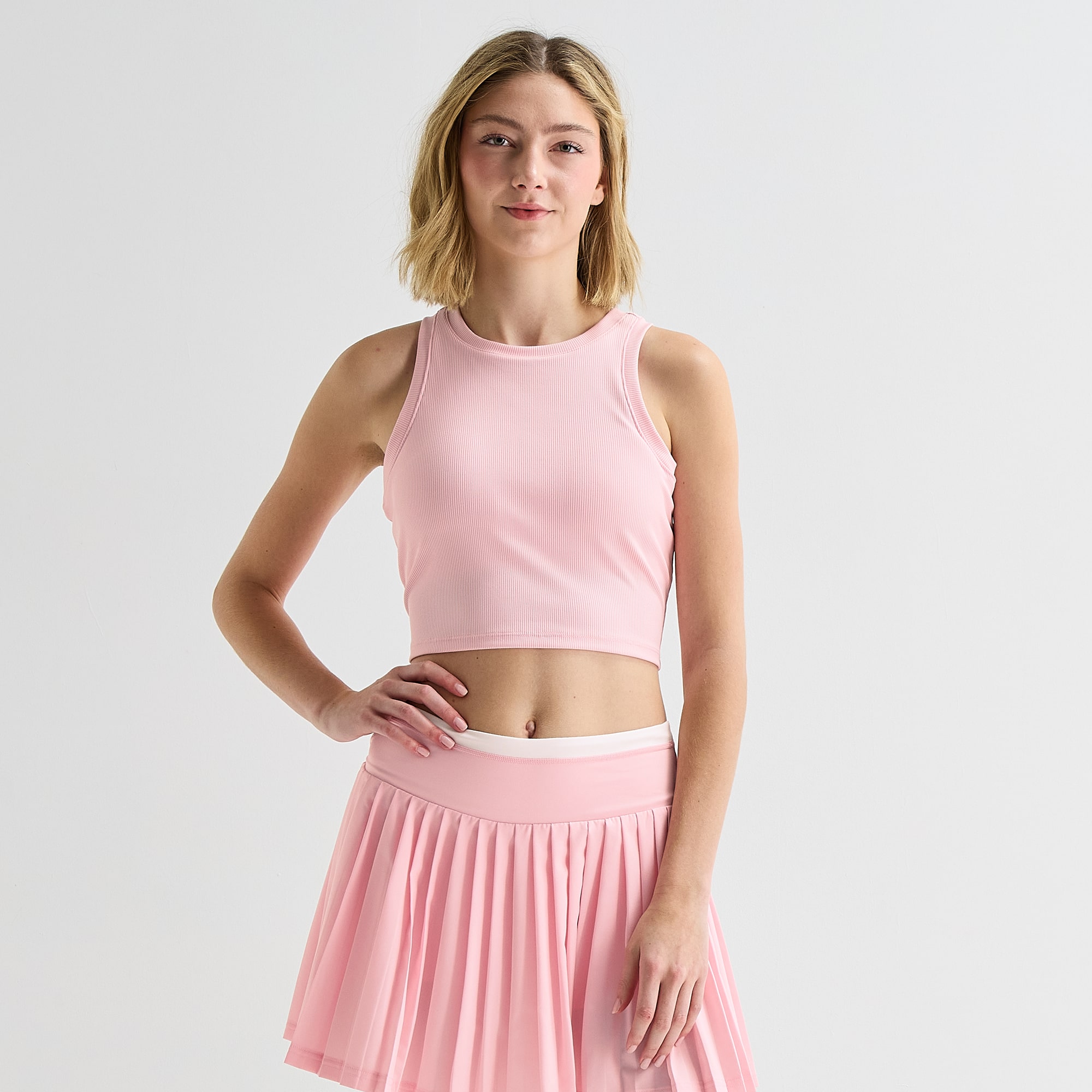 Xersion Cropped Womens Sleeveless Active Tank Top