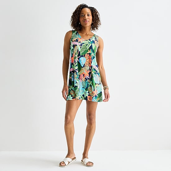 St. John's Bay Womens Sleeveless A-Line Dress