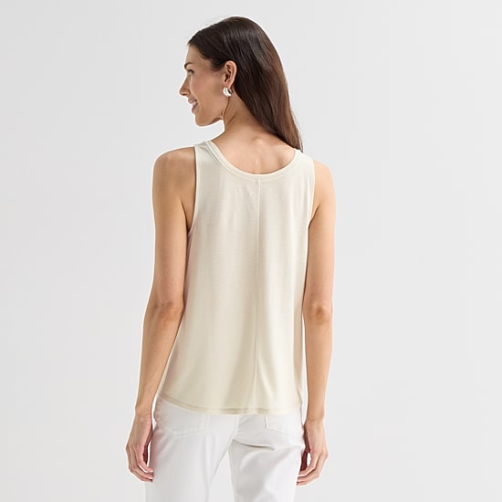 St. John's Bay Womens Round Neck Sleeveless Tank Top