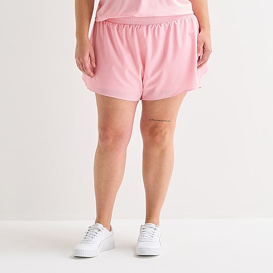 Xersion Ruffle Womens 3 1/4" Mid Rise Plus Running Short