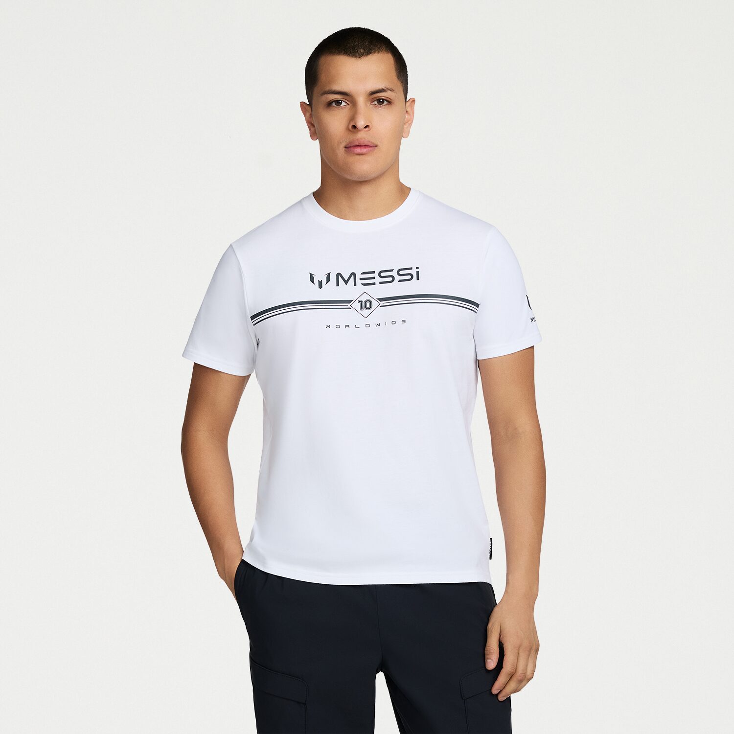 MESSI Collection Mens Round Neck Short Sleeve Regular Fit Graphic T-Shirt