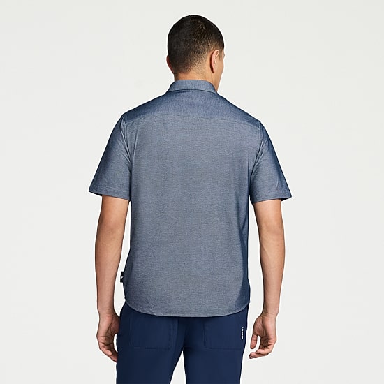 MESSI Collection Mens Short Sleeve Regular Fit Button-Down Shirt