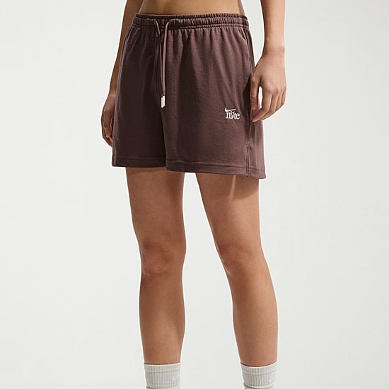 Nike Womens 4" Mid Rise Moisture Wicking Drawstring Waist Active Pull-On Short