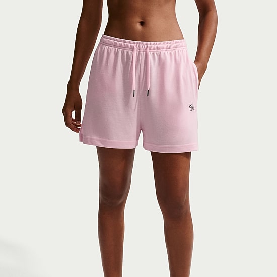 Nike Womens 4" Mid Rise Moisture Wicking Drawstring Waist Active Pull-On Short