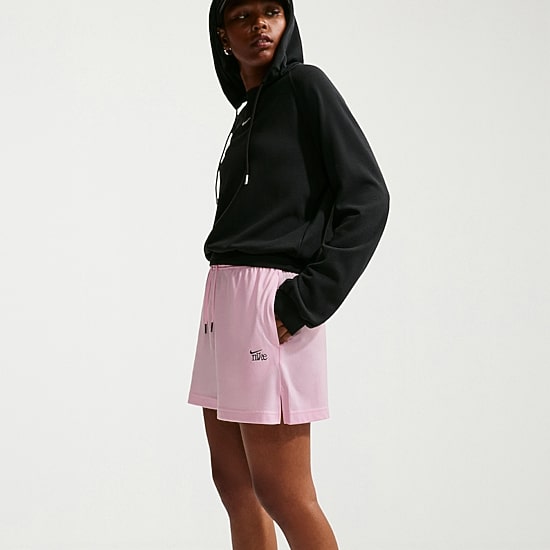 Nike Womens 4" Mid Rise Moisture Wicking Drawstring Waist Active Pull-On Short