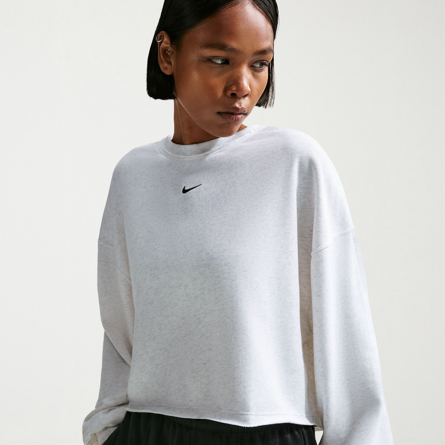 Nike Womens Crew Neck Long Sleeve Embroidered Sweatshirt