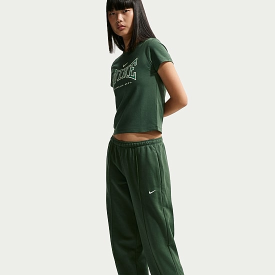 Nike Womens Drawstring Waist Lightweight Cinched Mid Rise Loose Fit Active Jogger Pant
