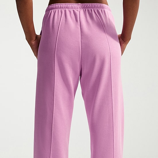 Nike Womens Drawstring Waist Lightweight Straight Mid Rise Loose Fit Sweatpant