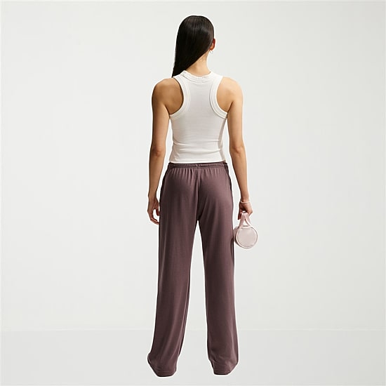 Nike Womens Drawstring Waist Lightweight Moisture Wicking Straight Mid Rise Regular Fit Sweatpant