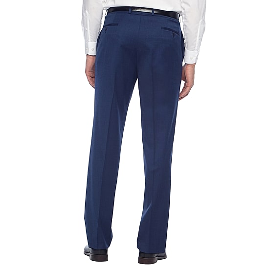 Collection By Michael Strahan Mens Classic Fit Grid Flat Front Suit Pant