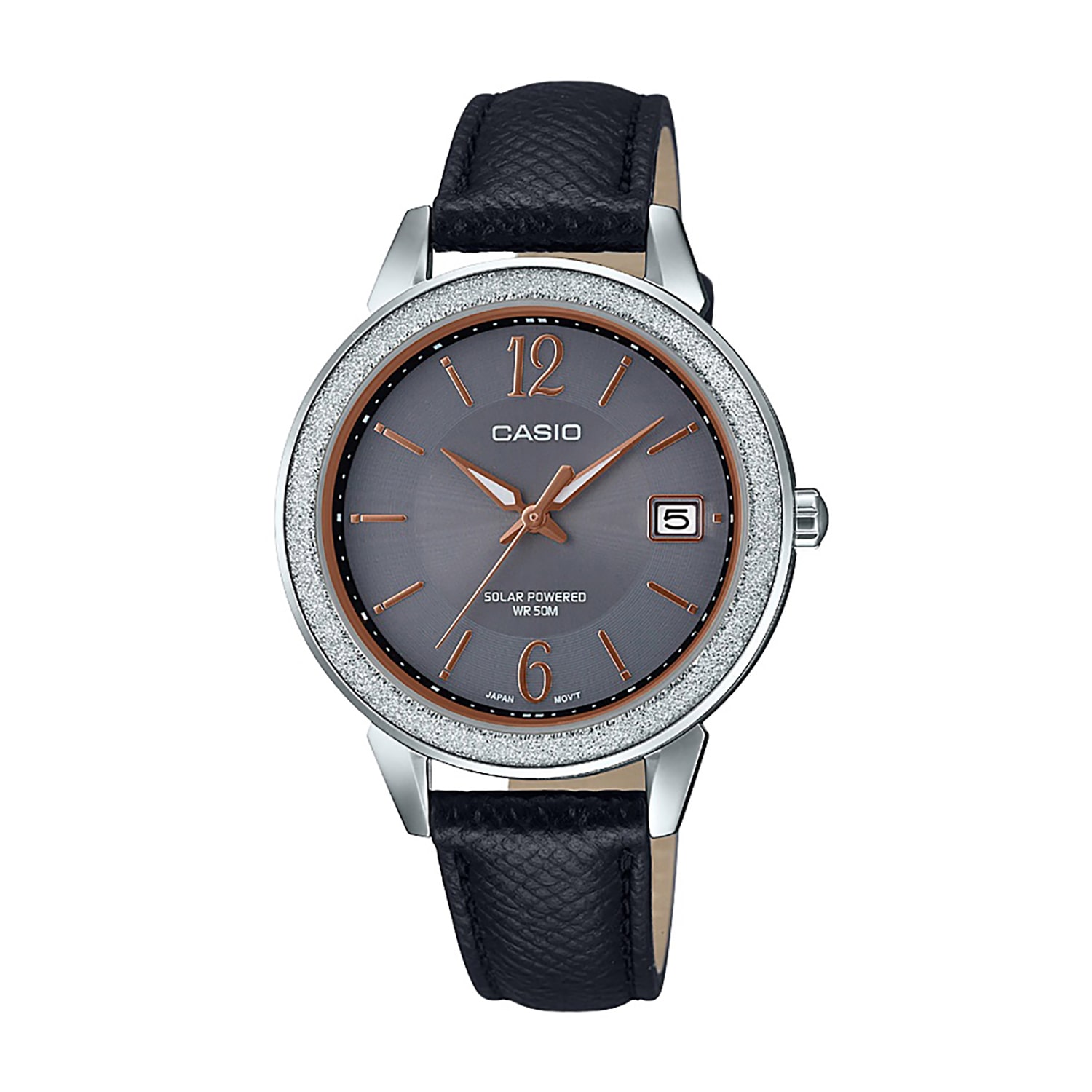 Casio Womens Black Leather Strap Watch Ltps200l-1av