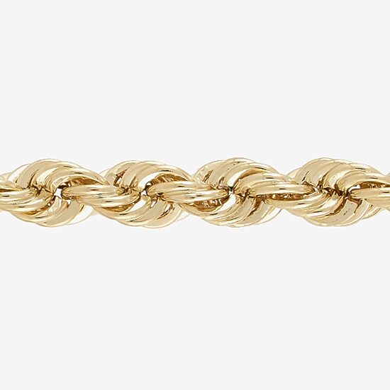 10K Gold 18 - 24 Inch Hollow Rope Chain Necklace