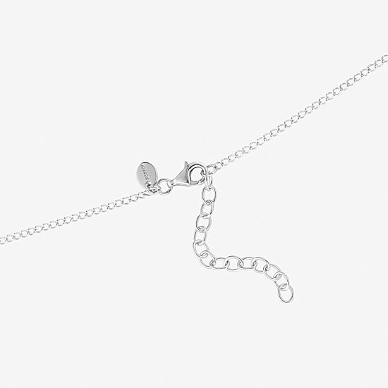 Womens Sterling Silver Circle 18 Inch Pendant Necklace