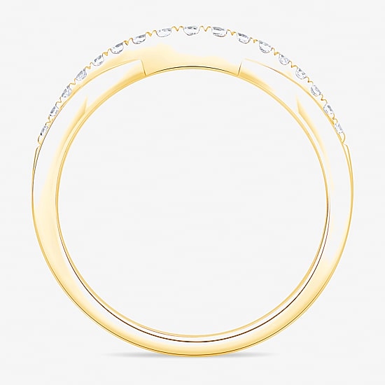 4.5MM 1/3 CT.T.W. Natural Diamond 10K or 14K White Gold Curved Wedding Band