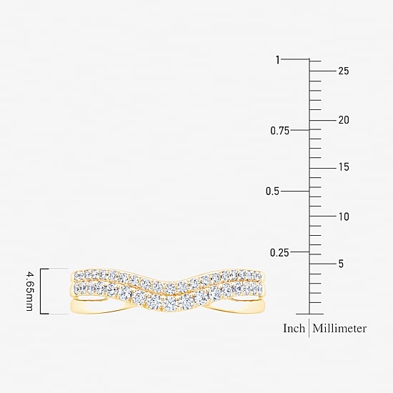 4.5MM 1/3 CT.T.W. Natural Diamond 10K or 14K White Gold Curved Wedding Band
