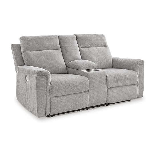 Signature Design By Ashley® Barnsana Power Reclining Loveseat with Console