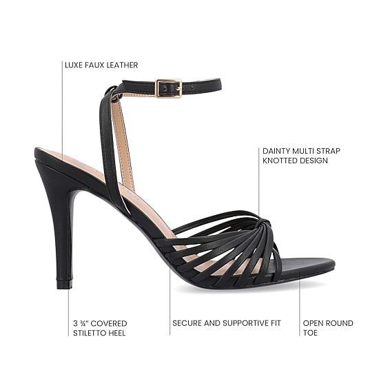 Journee Collection Vanita Womens Round Open Toe Stiletto Heel Pumps