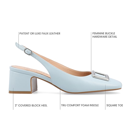 Journee Collection Everlee Womens Square Block Heel Pumps