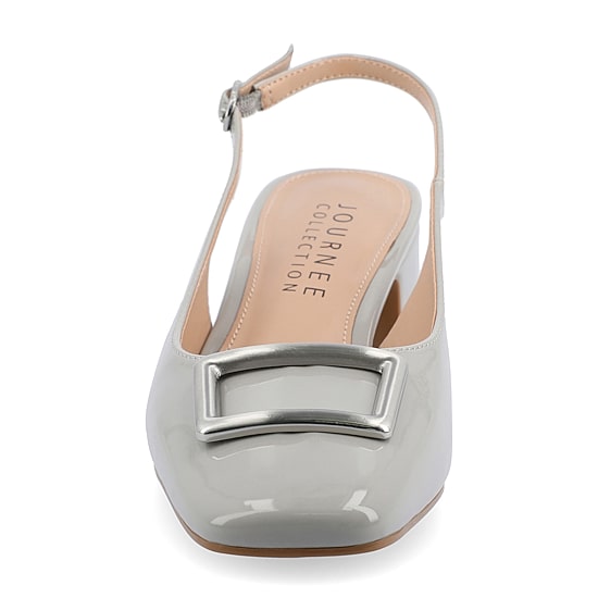 Journee Collection Everlee Womens Square Closed Toe Block Heel Pumps