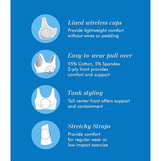 Bestform Tank Style Cotton Comfort Bra 3pk - 5009012PP