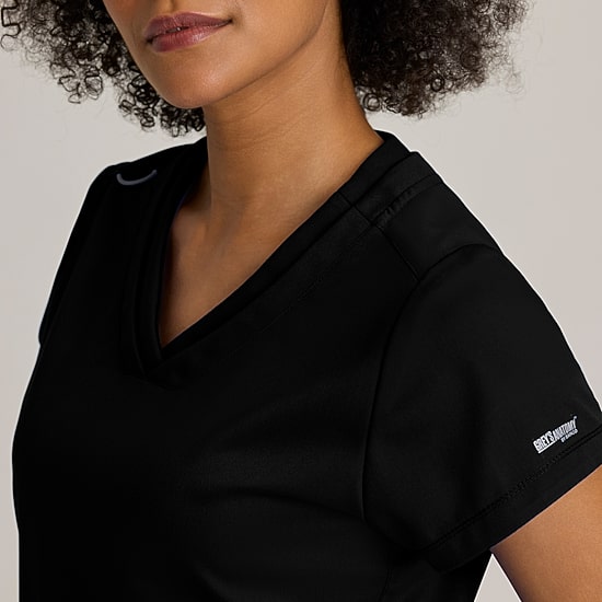 Grey's Anatomy™ by Barco Classic Grt261 Evelyn 3-Pocket Womens Plus V Neck Short Sleeve Moisture Wicking Scrub Top