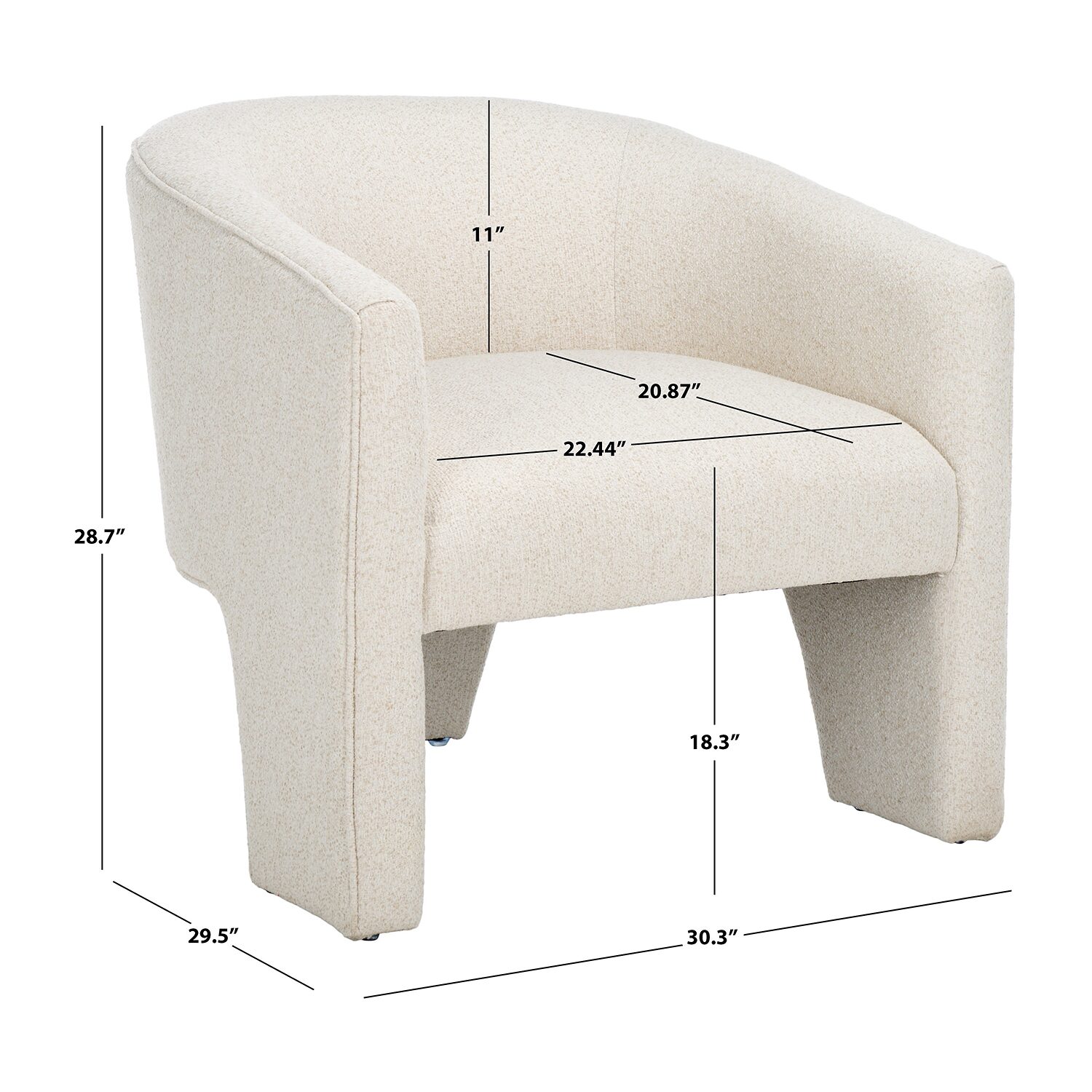 Safavieh Lahela Upholstered Barrel Chair