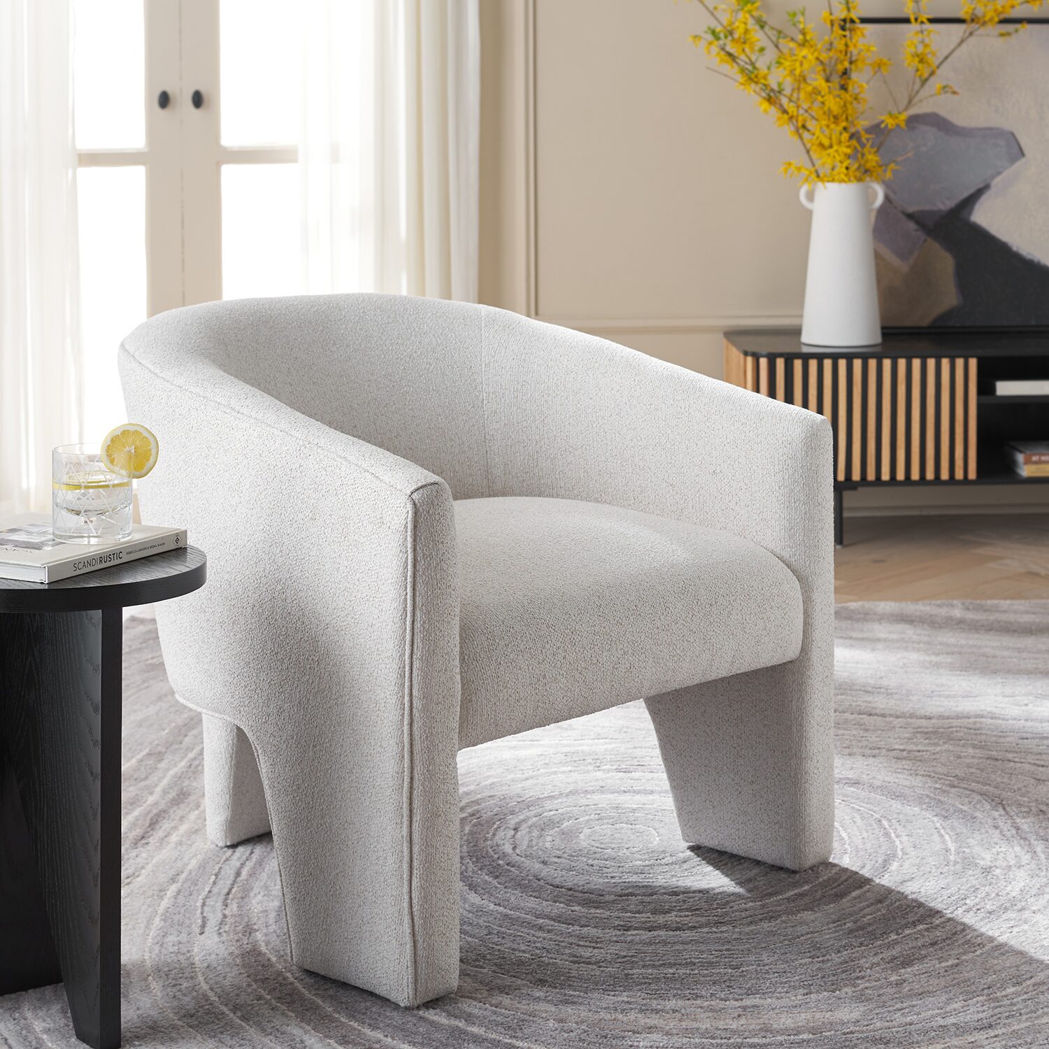 Safavieh Lahela Upholstered Barrel Chair