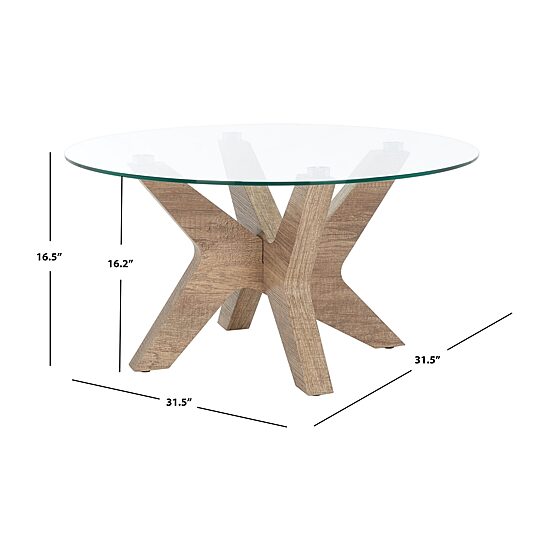 Safavieh Kaera Glass Top Coffee Table