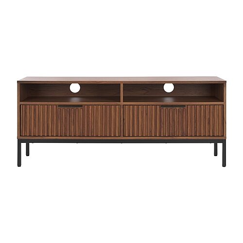 Lylia 2 Drawer 2 Shelf Media Stand - Walnut/black