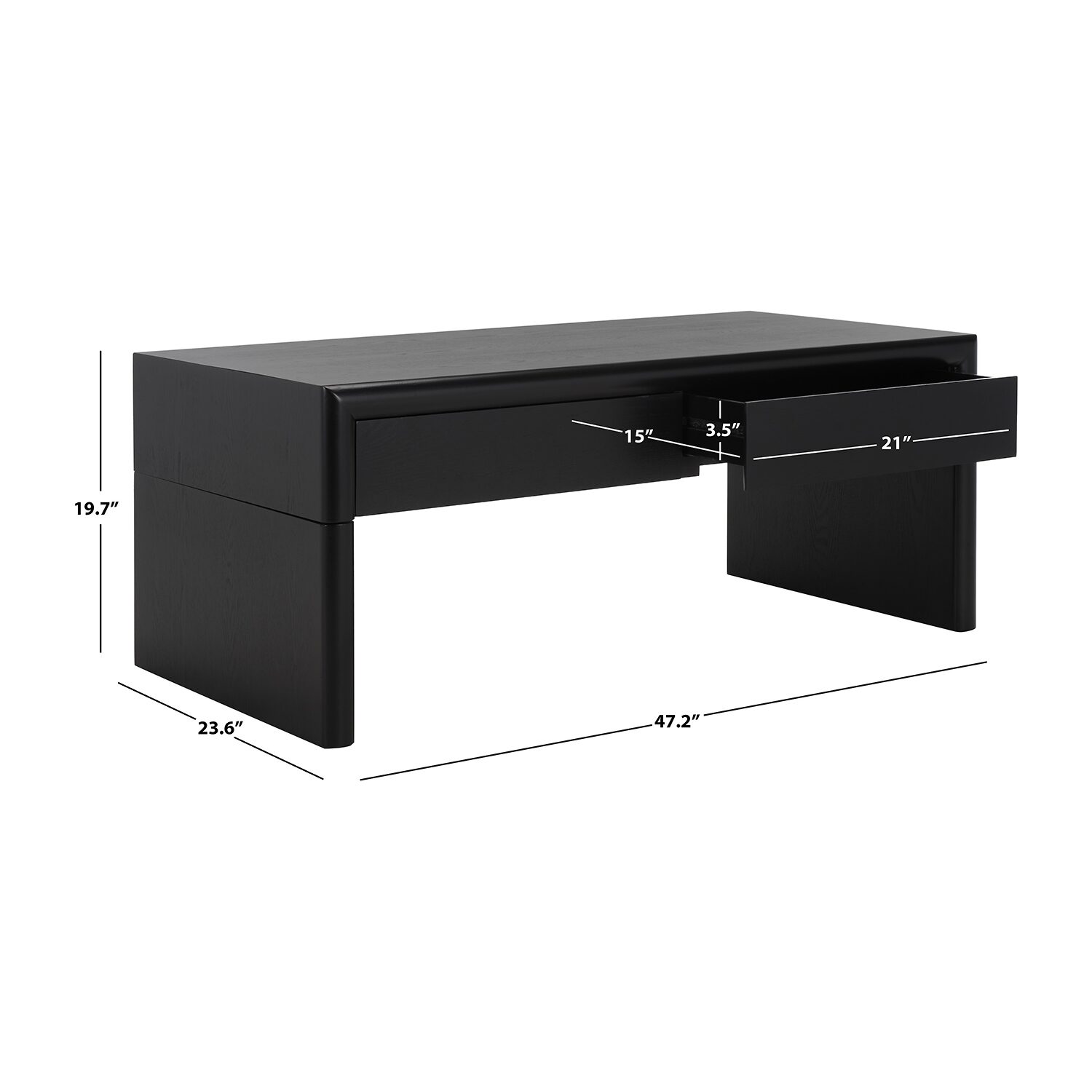 Safavieh Rune Storage 2-Drawer Coffee Table