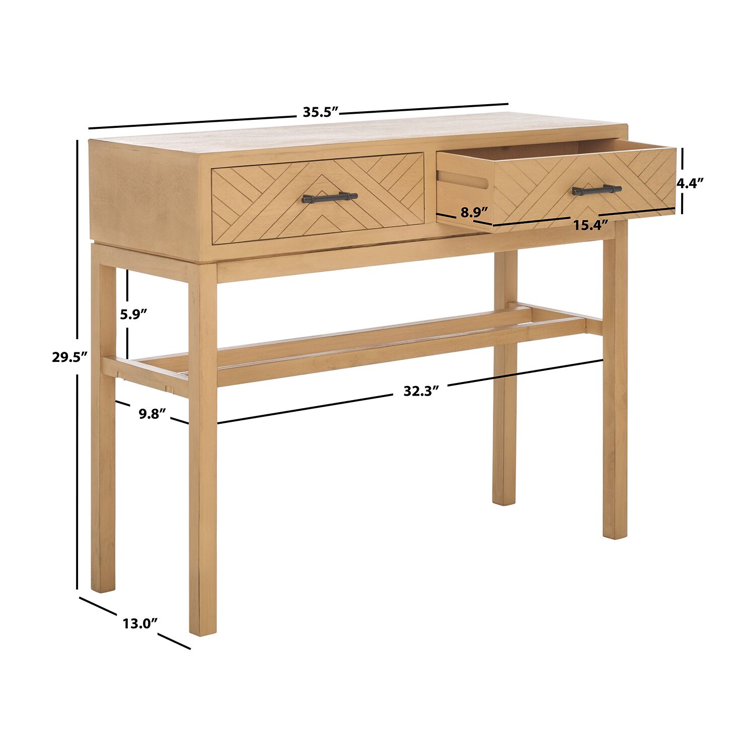 Safavieh Ajana Storage 2-Drawer Console Table