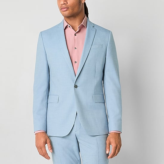 J. Ferrar Mens Regular Fit Big and Tall Suit Jacket, Color: Lt